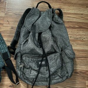 Victoria’s Secret PINK silver glitter backpack